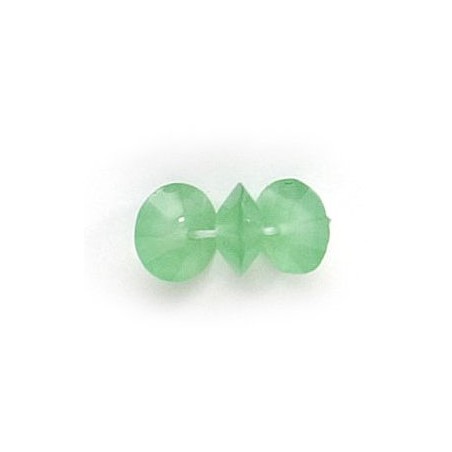 4x8mm Glass Disc Beads Strand - Opal Green