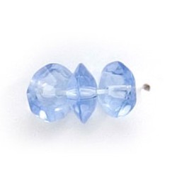 4x8mm Glass Disc Beads - Lt Sapphire