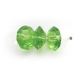 4x8mm Glass Disc Beads - Emerald