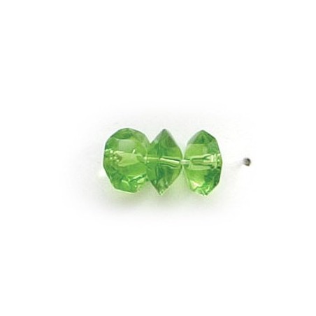 4x8mm Glass Disc Beads - Emerald