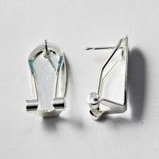 Fingernail Post Mouse Traps Earrings - Silver Plate