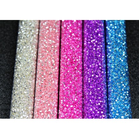 Preciosa Czech - 5 Tubes Silverlined 10/0 Seed Bead Set Pinks