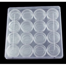 Clear Plastic Bead Containers, 16 Compartments