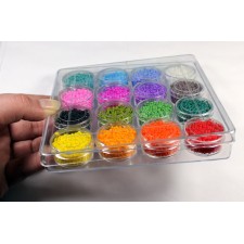 Clear Plastic Bead Containers, 16 Compartments