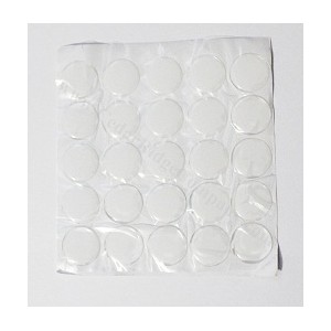 20pc Clear Epoxy Dot Stickers. 1 inch Round