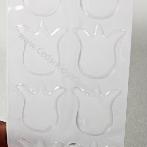 Clear Epoxy Stickers Tulip Shape