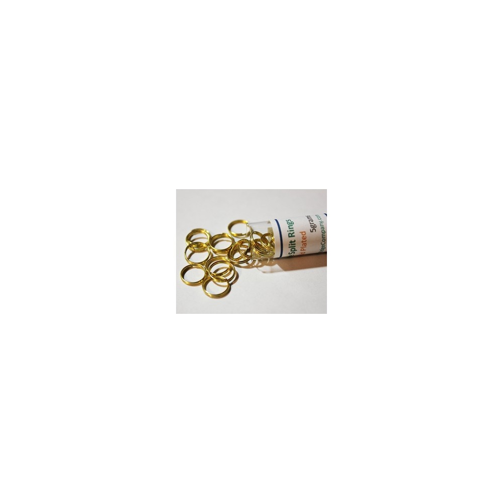 Gold Plated Jump Rings Split Key-Rings 10mm 5g Vial
