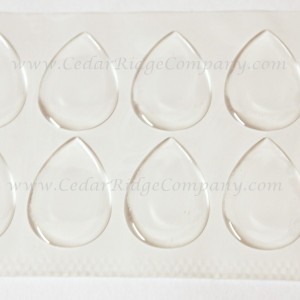 Clear Epoxy Waterdrop Shape Dome Stickers 1inch