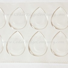 12pcs 25x17mm Clear Epoxy Waterdrop Tear Drop Shape Dome Stickers, DIY Cabs