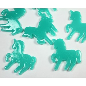 Turquoise Unicorns Resin Flatback Cabs - 36x36mm
