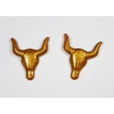 Gold Bull Steer Resin Flatback Cabochon