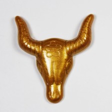 Gold Bull Steer Resin Flatback Cabochon