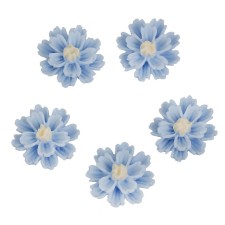 1pc Grab Bin - Light Powder Blue Resin Flatback Flower 12mm