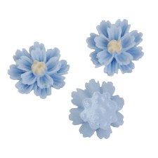 1pc Grab Bin - Light Powder Blue Resin Flatback Flower 12mm