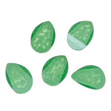 10x7mm Teardrop Resin Cabochon Embellishments Green 10pcs