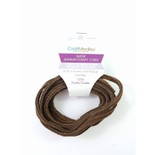Pre-cut Leather Suede Brown 3mm