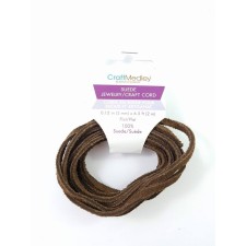 Pre-cut Genuine 100% Leather Suede Brown 3mm