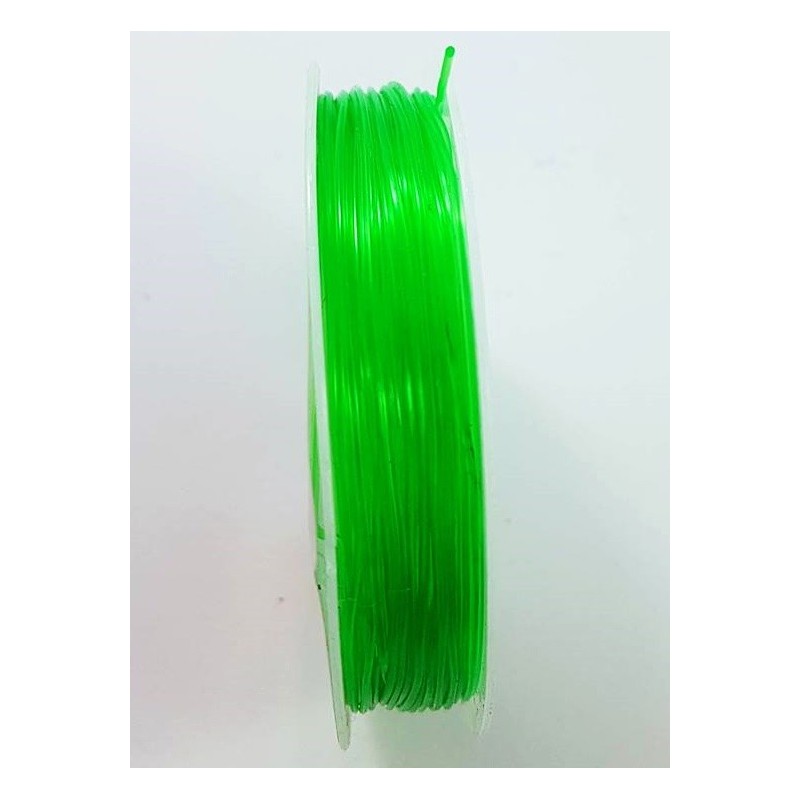 Transparent Stretchy Beading Cord 0.8mm - Neon Green