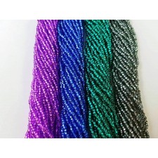 Preciosa Silverlined Seed Beads in Majestic Colors - Size 11/0, Full Hanks Set