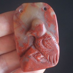 Carved Bird Stone Pendant