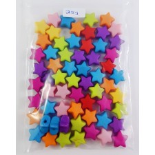 Acrylic Star Beads Assorted Colors 25g 