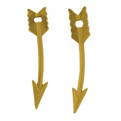 10pc Gold Tone Arrows Metal Charms