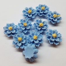 1pc Grab Bin - Light Powder Blue Resin Flatback Flower 12mm