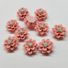 1pc Grab Bin - Light Pink Resin Flatback Flower 12mm