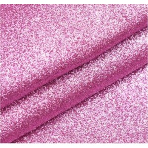 Glitter Vinyl Backing Fabric Material 5x6 - Pink