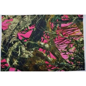 Vinyl Backing Fabric Material 5x7 - Pink Camo