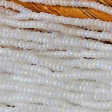 Preciosa Czech Seed Beads Matte 11/0 - Transparent AB Crystal White Full Hank