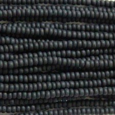 Preciosa Czech Seed Beads Matte 11/0 - Opaque Black Full Hank