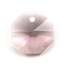 9pc  Crystal - 14x14mm Octagon Pendants - Amethyst