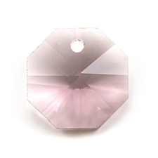 9pc  Crystal - 14x14 Octagon Pendants - Amethyst