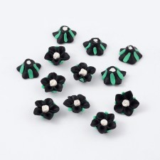 10pc Handmade Fimo Flower Bead Focal Flatback - 21mm x 9-10m