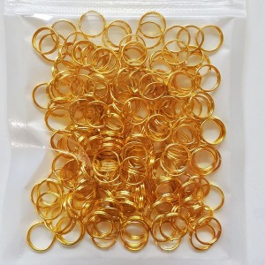 Gold Plated Jump Rings Split Key-Rings 8mm 5g Vial