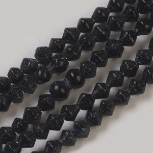 15" Strand 110pc Aprox - 4mm Bicone Crystal Faceted Beads - Black