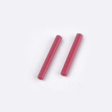 Long Glass Bugle Beads: 15mm Dark Red 20g