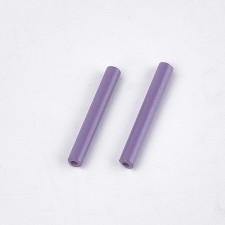 Long Glass Bugle Beads: 15mm Medium Purple 20g