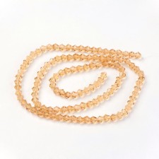 15" Strand 104pc Aprox - 4mm Bicone Faceted Beads - Gold