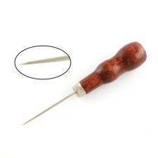 Bead Awl, Leather Hole Punch Bead Reamer with wooden handle