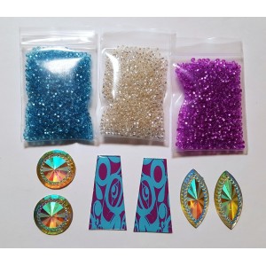 3 Bags of Preciosa Silverlined 10/0 with  Trap and Gems