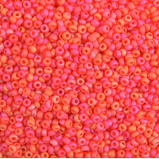 Preciosa Czech Seed Beads Matte 10/0 - Transparent Light Red AB - 25g Bag