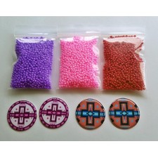 FREE SHIPPING!  3 Bags of 10/0 Beads with 2pr Epoxy Cabs