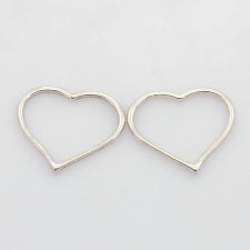 10pc Metal Alloy Tibetan Sliver Heart Charm/Pendant 28x23mm