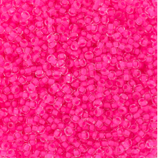 Preciosa Czech Seed Beads Neon Pink Lined 10/0 - (5" Vial 23g)