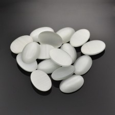 1pc Oval Cat Eye Cabochons, Gainsboro, 40x30x7mm