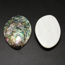 Large Natural Abalone Shell Cabochon 75x46mm approx