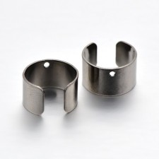 Earring Cuff Findings Brass Gunmetal 10x6mm