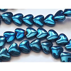 1 Strand Non-magnetic Plated color Hematite Heart Beads Rainbow 6x6mm